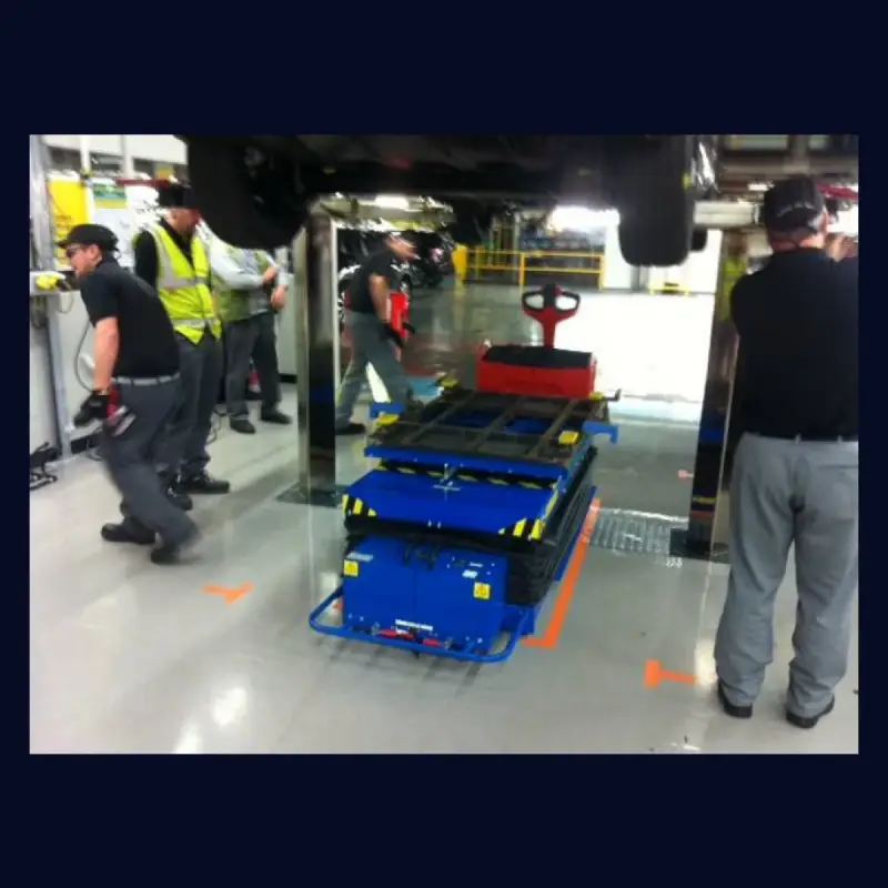 Saxbord mobile on the assembly line